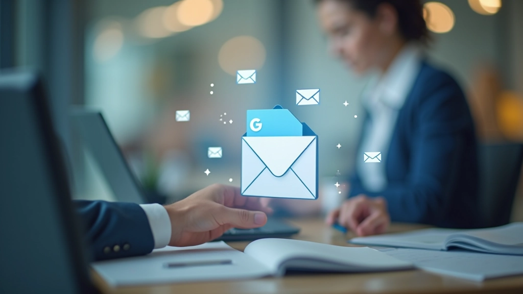 Email delivery setup with inbox and notification icons
